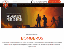 Tablet Screenshot of bomberosdeleon.org